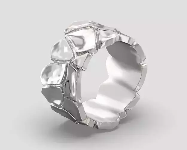 R 173 Sculptural wedding band ring