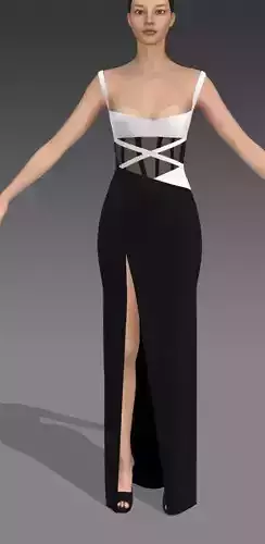 Dress corset dress and cross strap