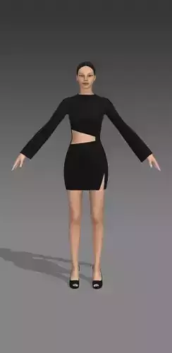 Asymetric belt detail dress 