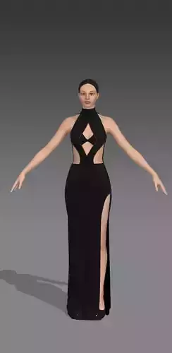 bra belt detail dress long