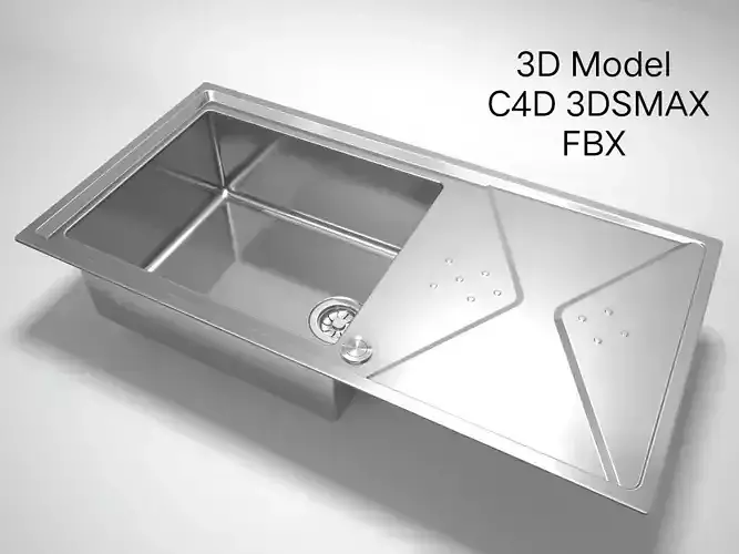 3D Model Kitchen Sink TEKA Brooklyn 60 1B 1D
