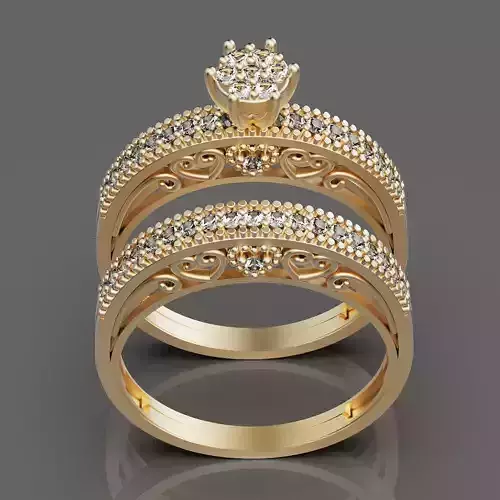 Lux ring silver gold sterling printable jewelry 3D model