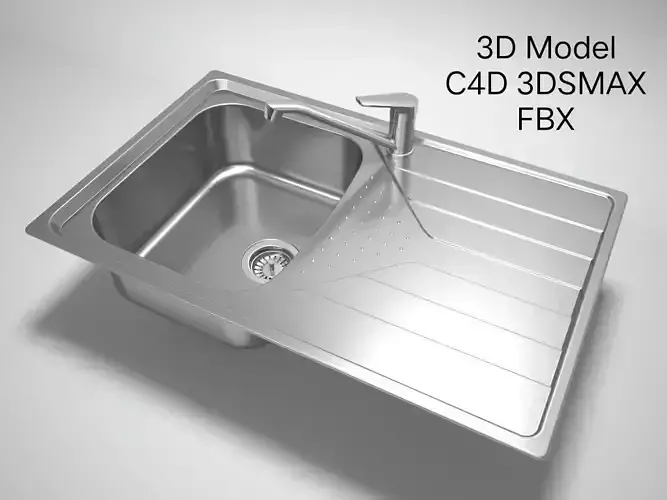3D Model Kitchen Sink TEKA Universe 45 T-XP 1C 1E