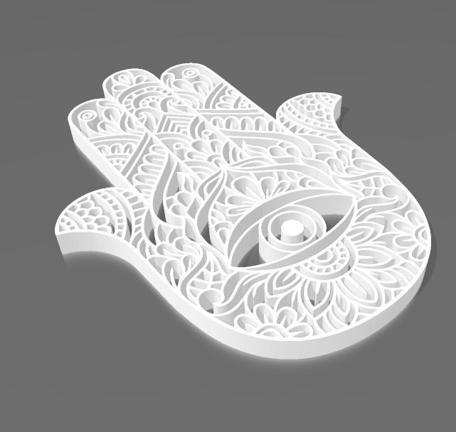 FATIMA HAND - 3 DESIGNS 3D print model_1