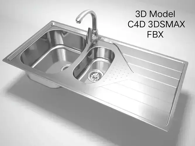 3D Model Kitchen Sink TEKA Universe 60 T XP 11 2B 1D
