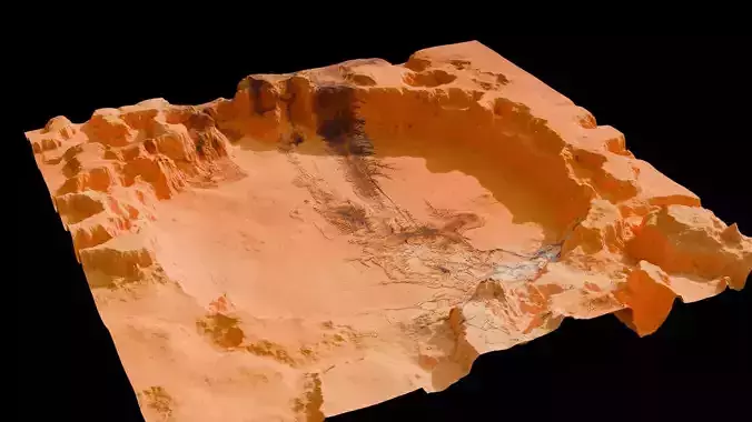 Landscape Crater 3D model  16 K 3D model