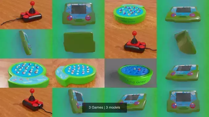 3 Games 3D Model Collection