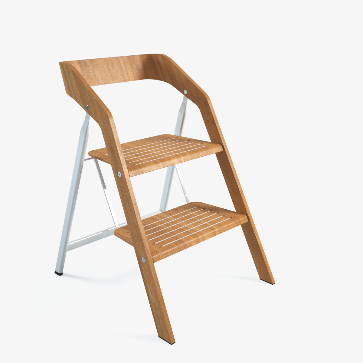 Vintage Usit Stepladder Chair 2Step Version 3D model CGTrader