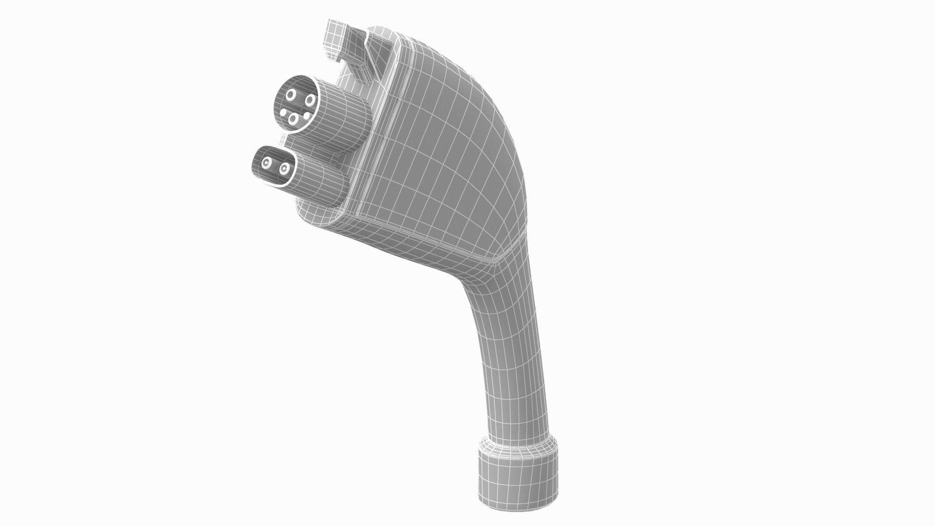 Electric Vehicle Charging Plug Socket 01 3D model_7