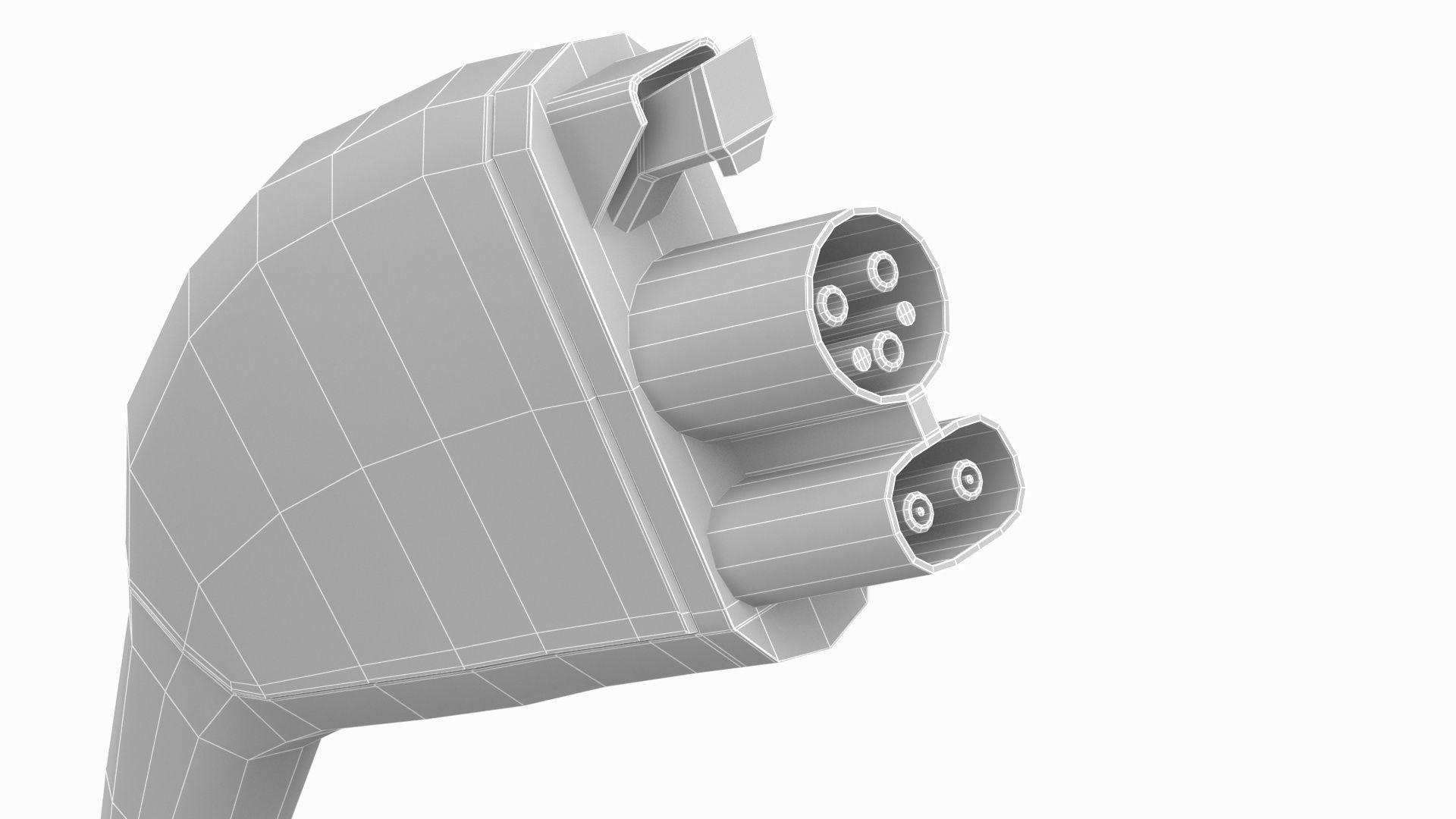 Electric Vehicle Charging Plug Socket 01 3D model_8