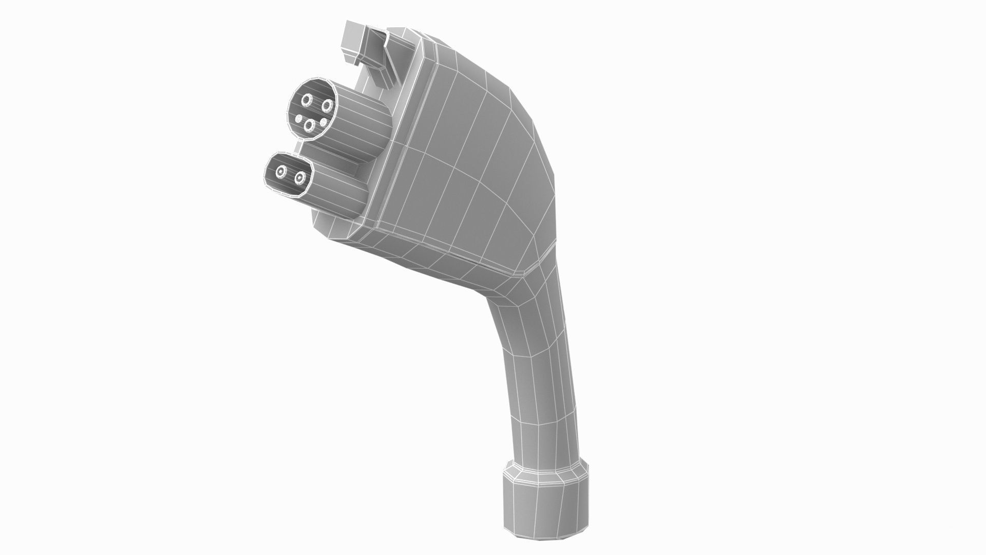 Electric Vehicle Charging Plug Socket 01 3D model_6