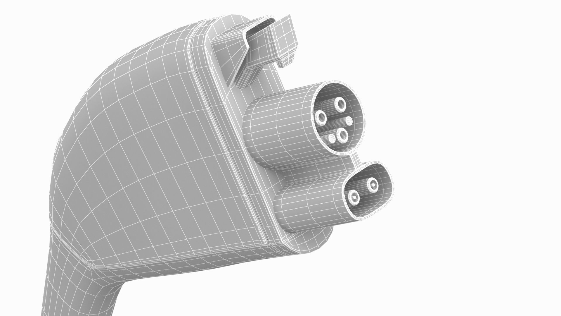 Electric Vehicle Charging Plug Socket 01 3D model_9