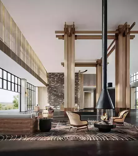 hotel lobby for fstorm 143d 3D model