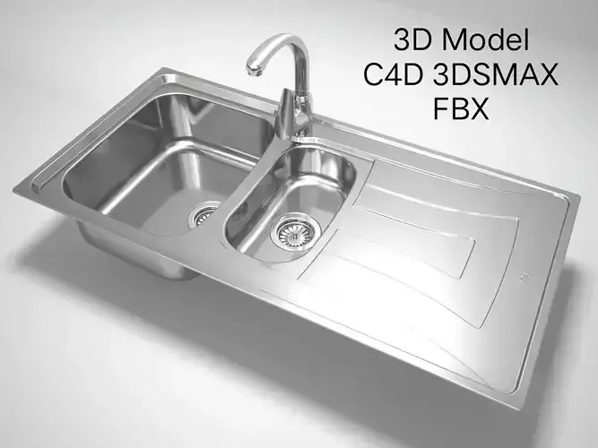 3D Model Kitchen Sink TEKA Universo 1-5 B 1D