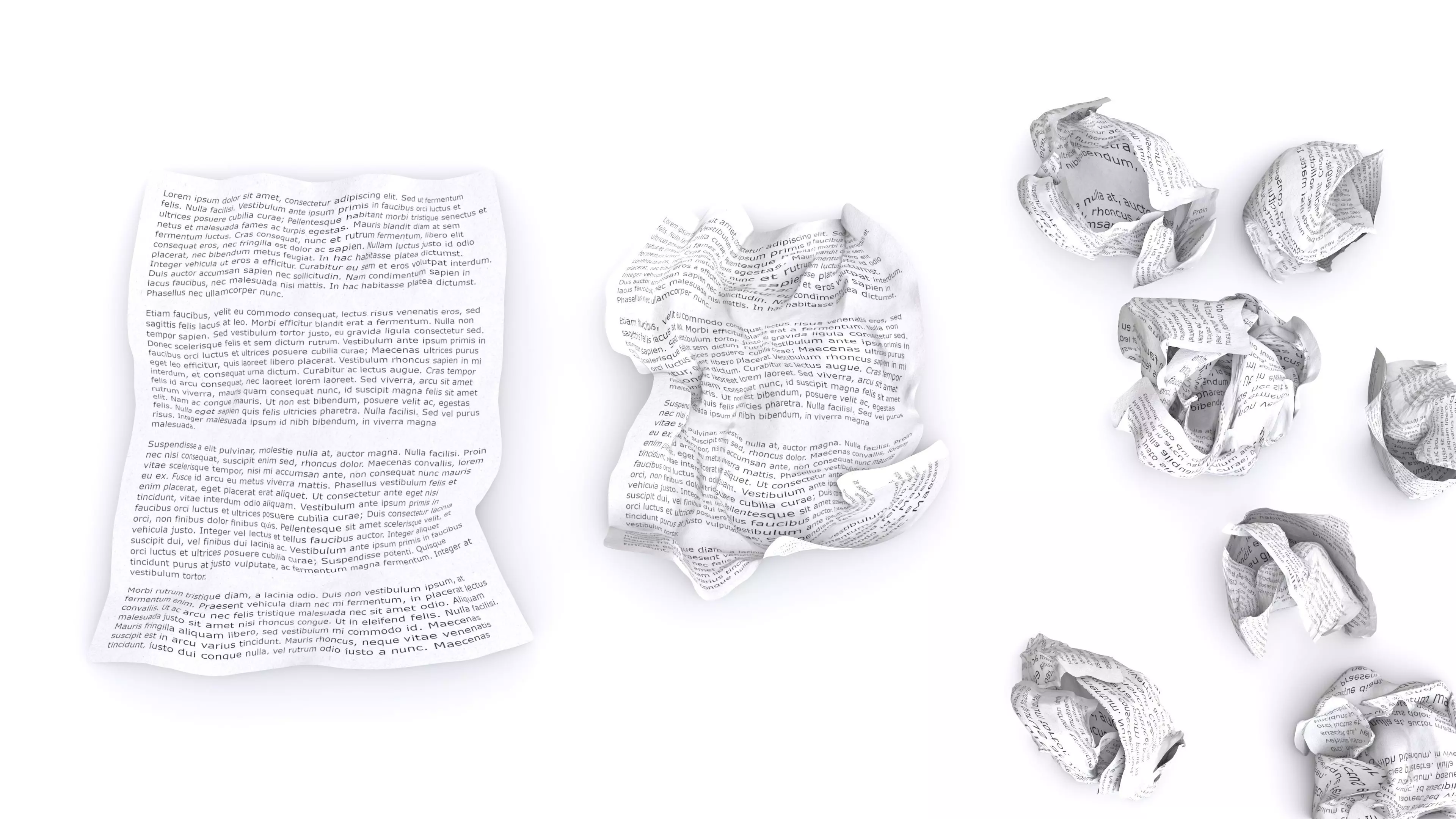 Crumpled paper 3 rigged animations Low-poly 3D model_0