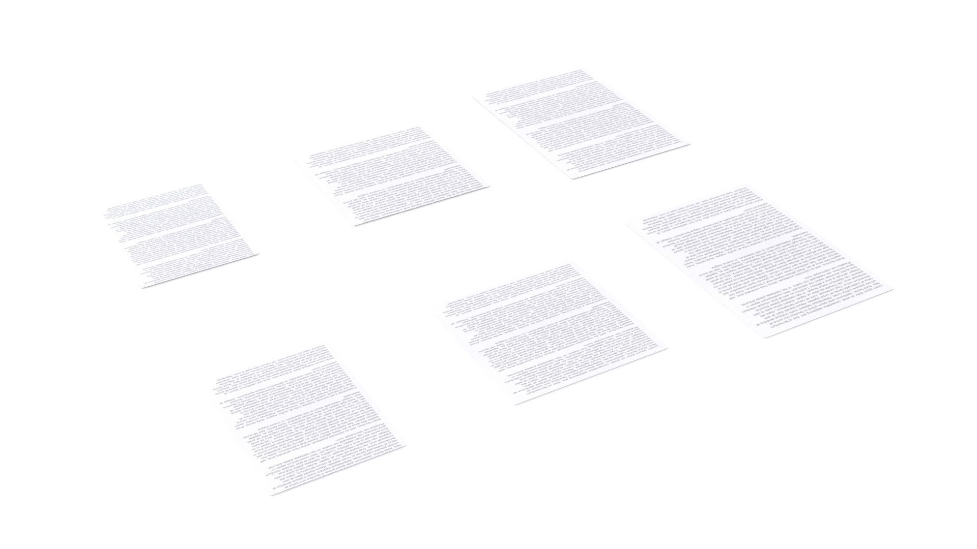 Crumpled paper 3 rigged animations Low-poly 3D model_2