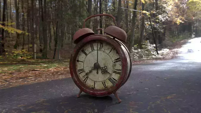 Realistic alarm vintage clock
