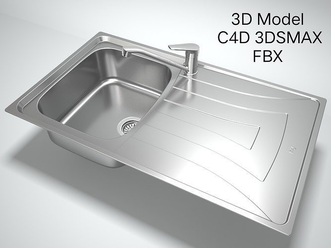 3D Model Kitchen Sink TEKA Universo 1B 1D 86 3D model