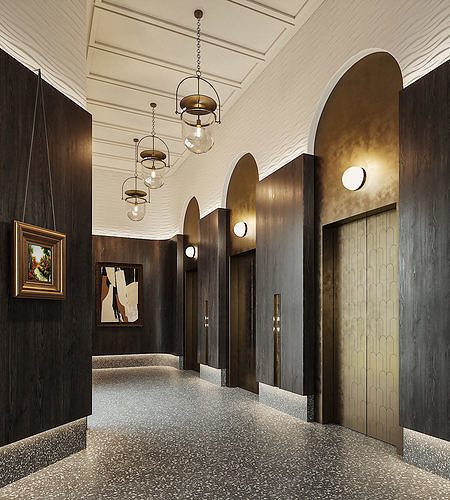 Hotel elevator room for fstorm 143d 3D model 3D model