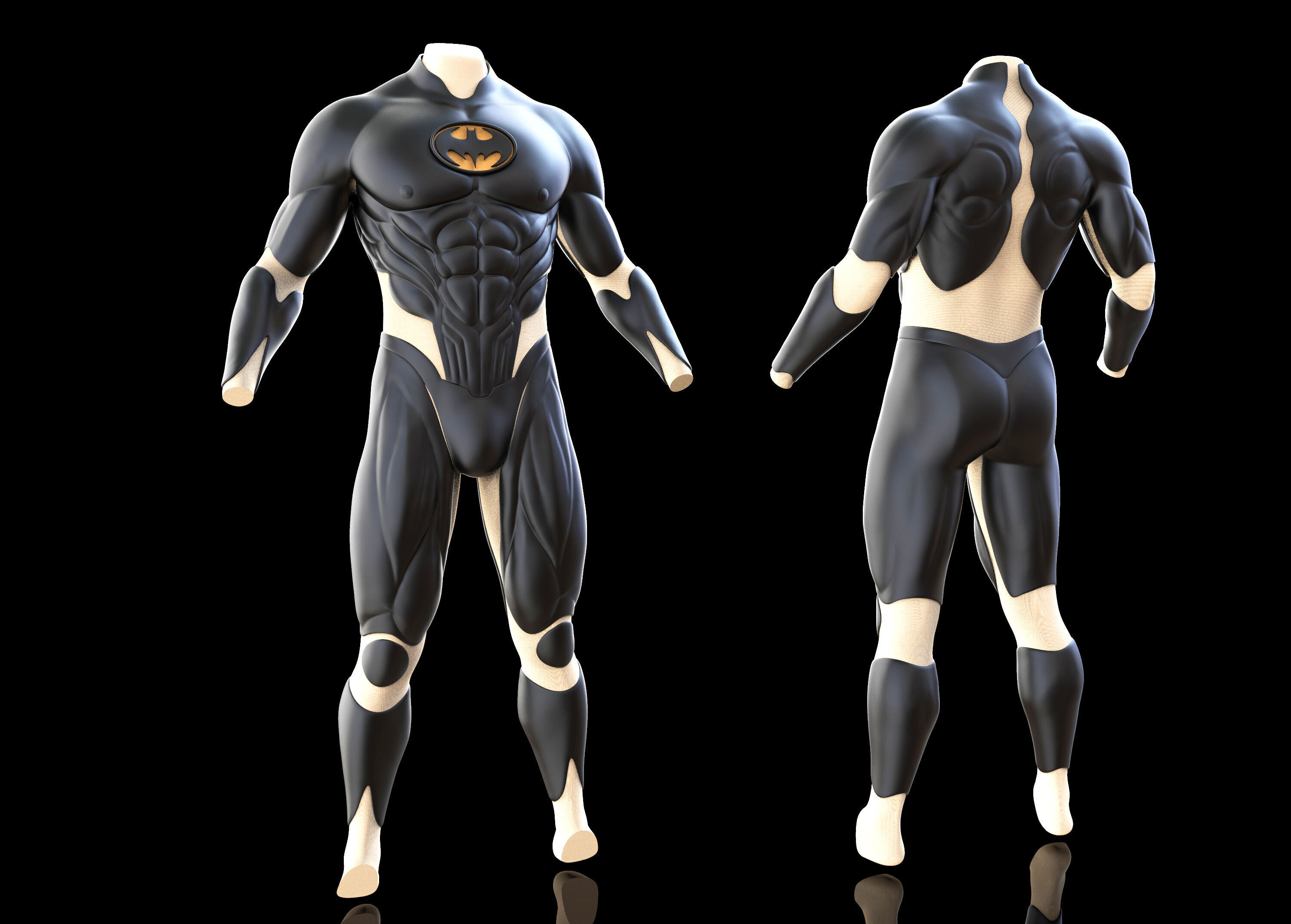 PANTHER FOREVER BATSUIT 1995 3D print model_3