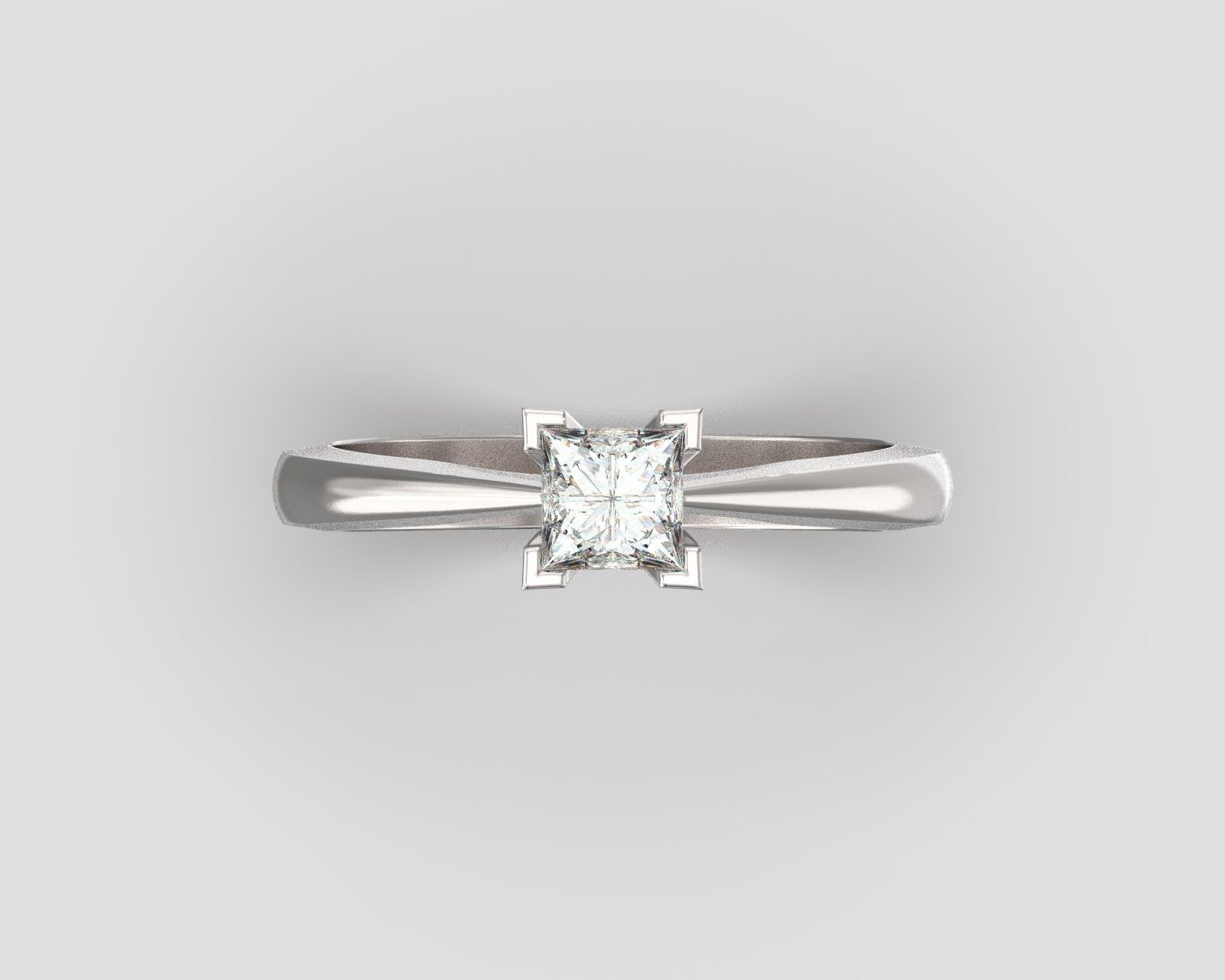 R 025 Solitaire Ring 3D print model_3