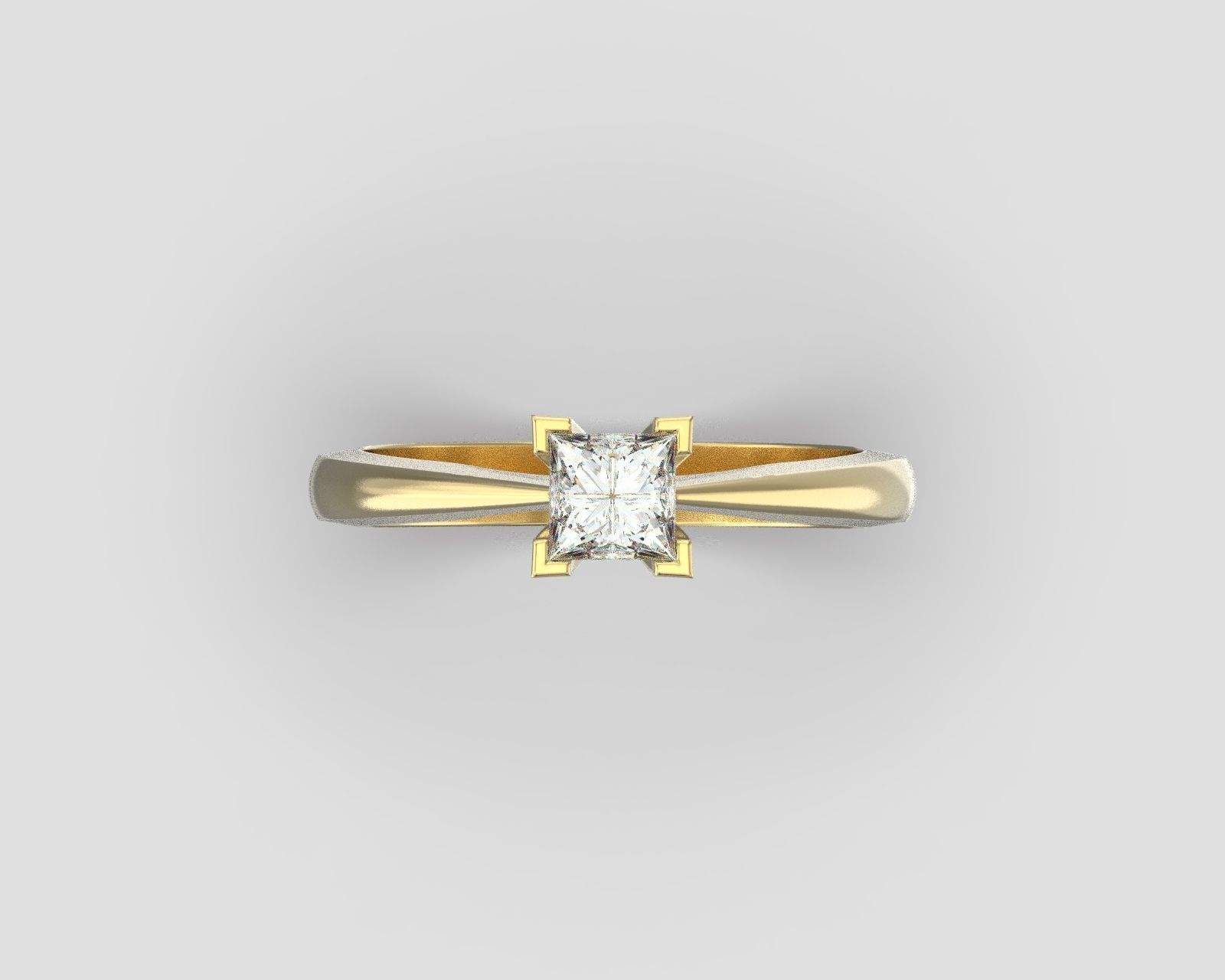 R 025 Solitaire Ring 3D print model_10