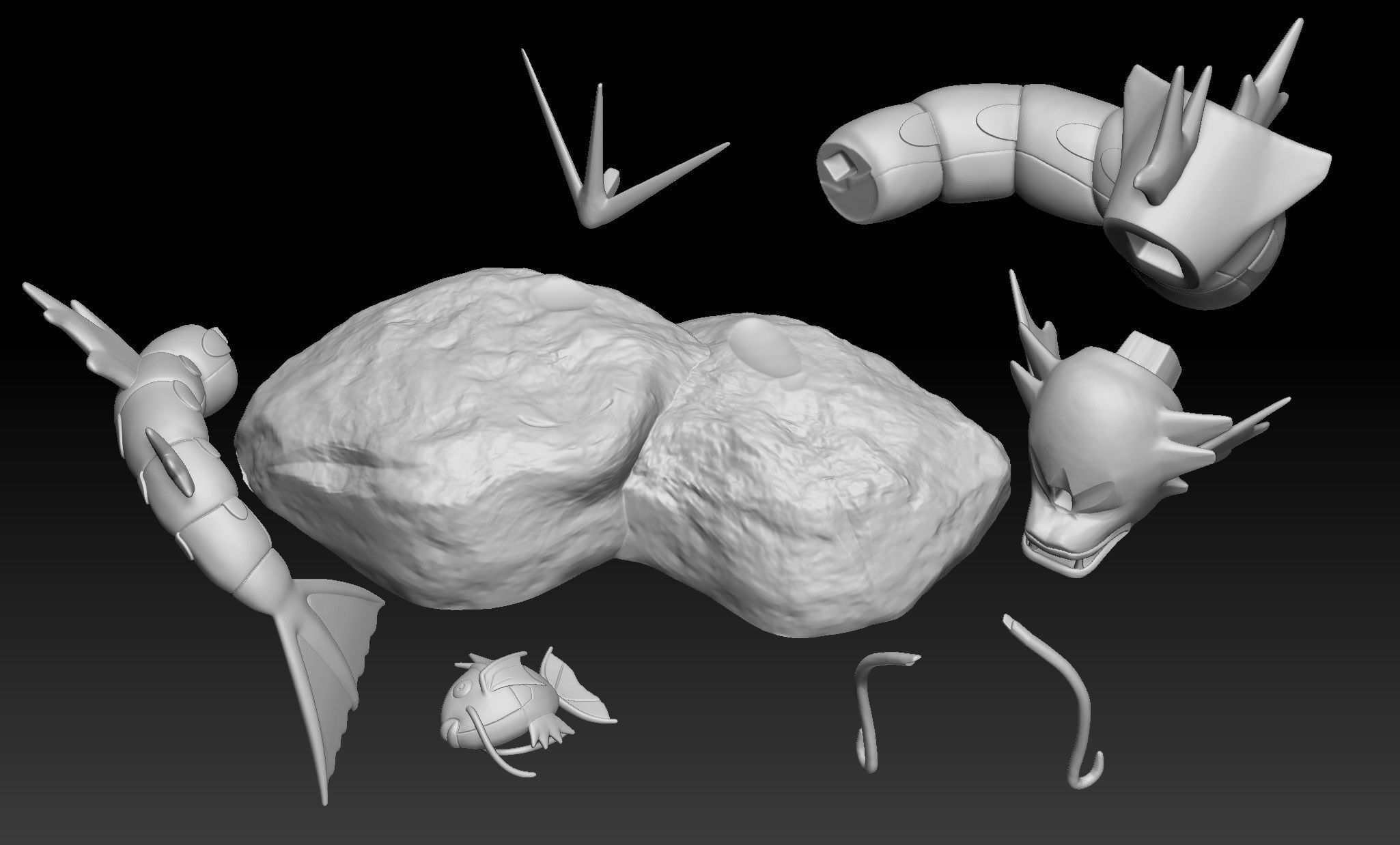 Pokemon Magikarp Gyarados 3D print model_2