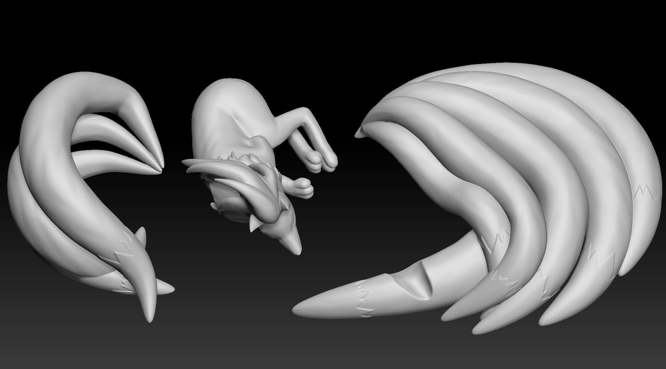 Pokemon Vulpix Ninetales 3D print model_4