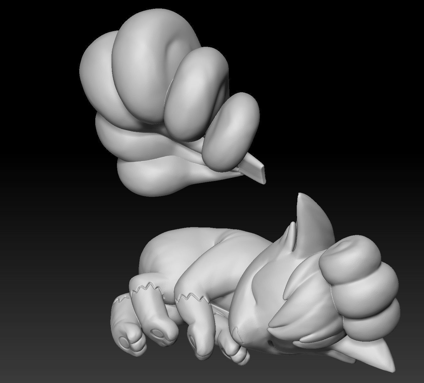 Pokemon Vulpix Ninetales 3D print model_3