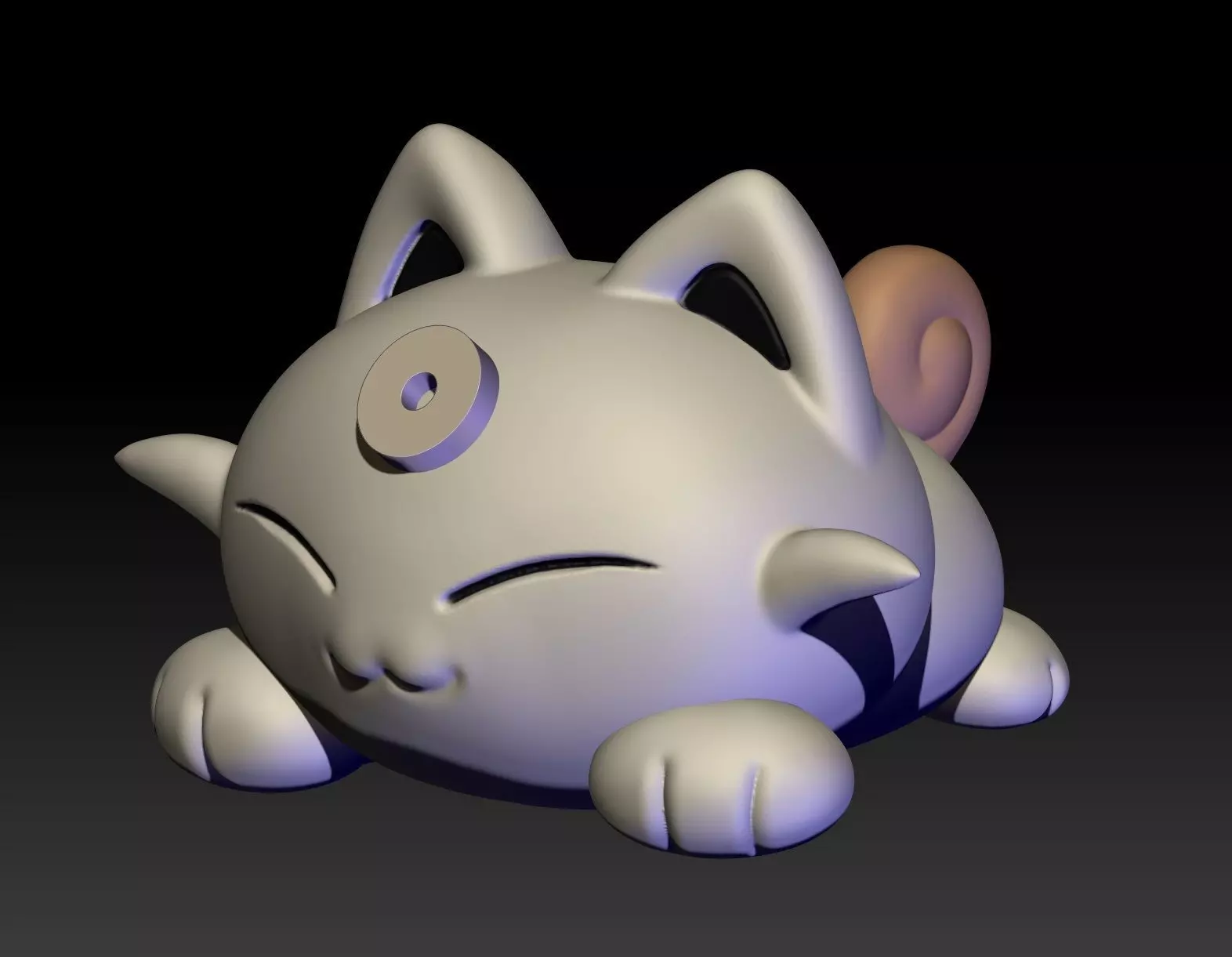 Pokemon Beta Meowth Pre Evolution 3D print model_0
