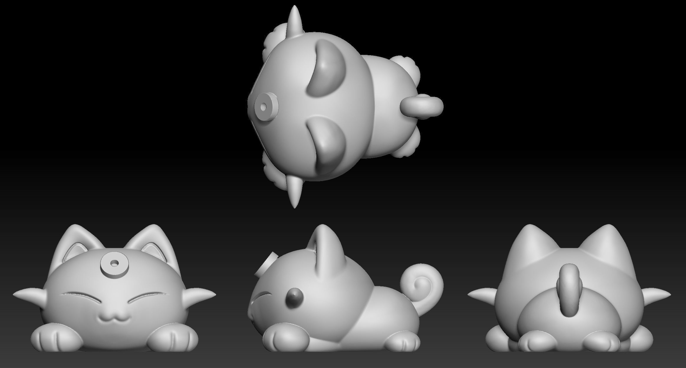 Pokemon Beta Meowth Pre Evolution 3D print model_1