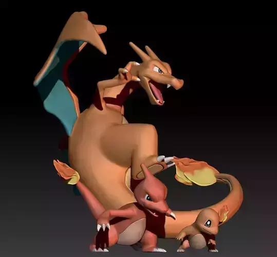 Pokemon Charmander Charmeleon Charizard