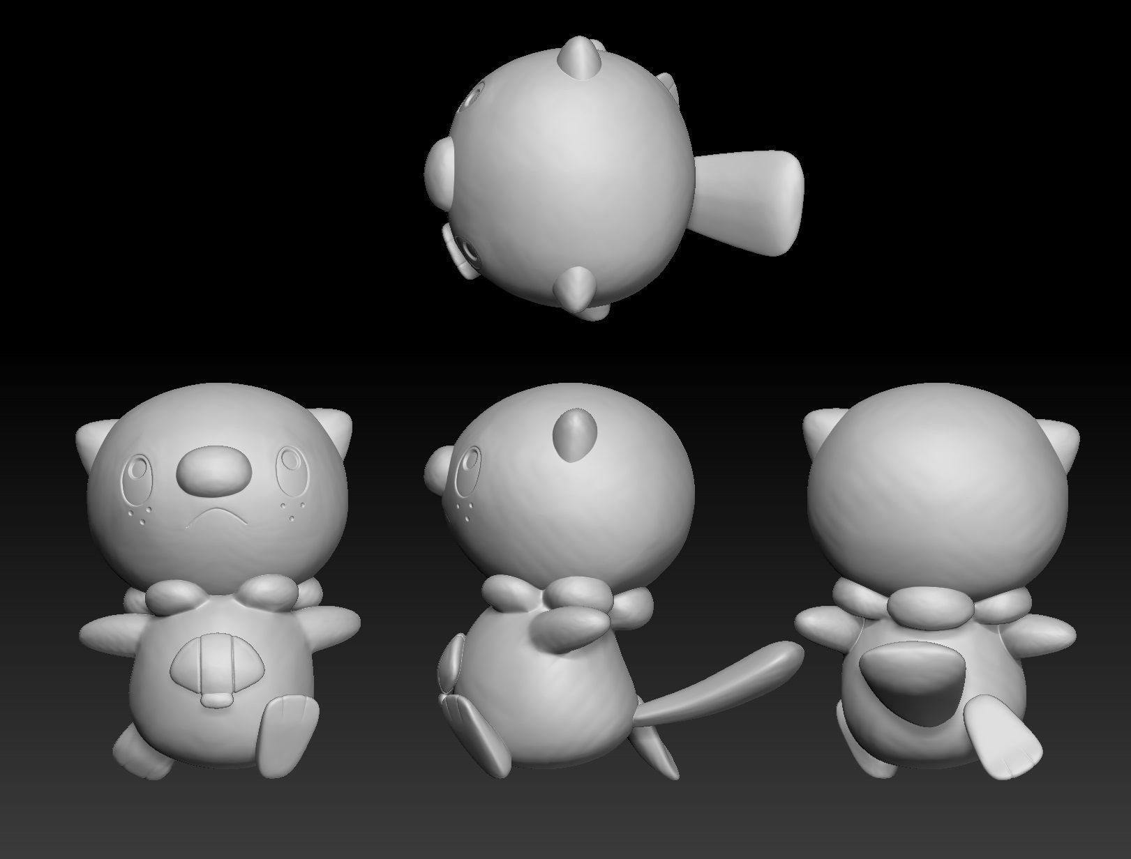 Pokemon Oshawott Dewott Samurott 3D print model_1