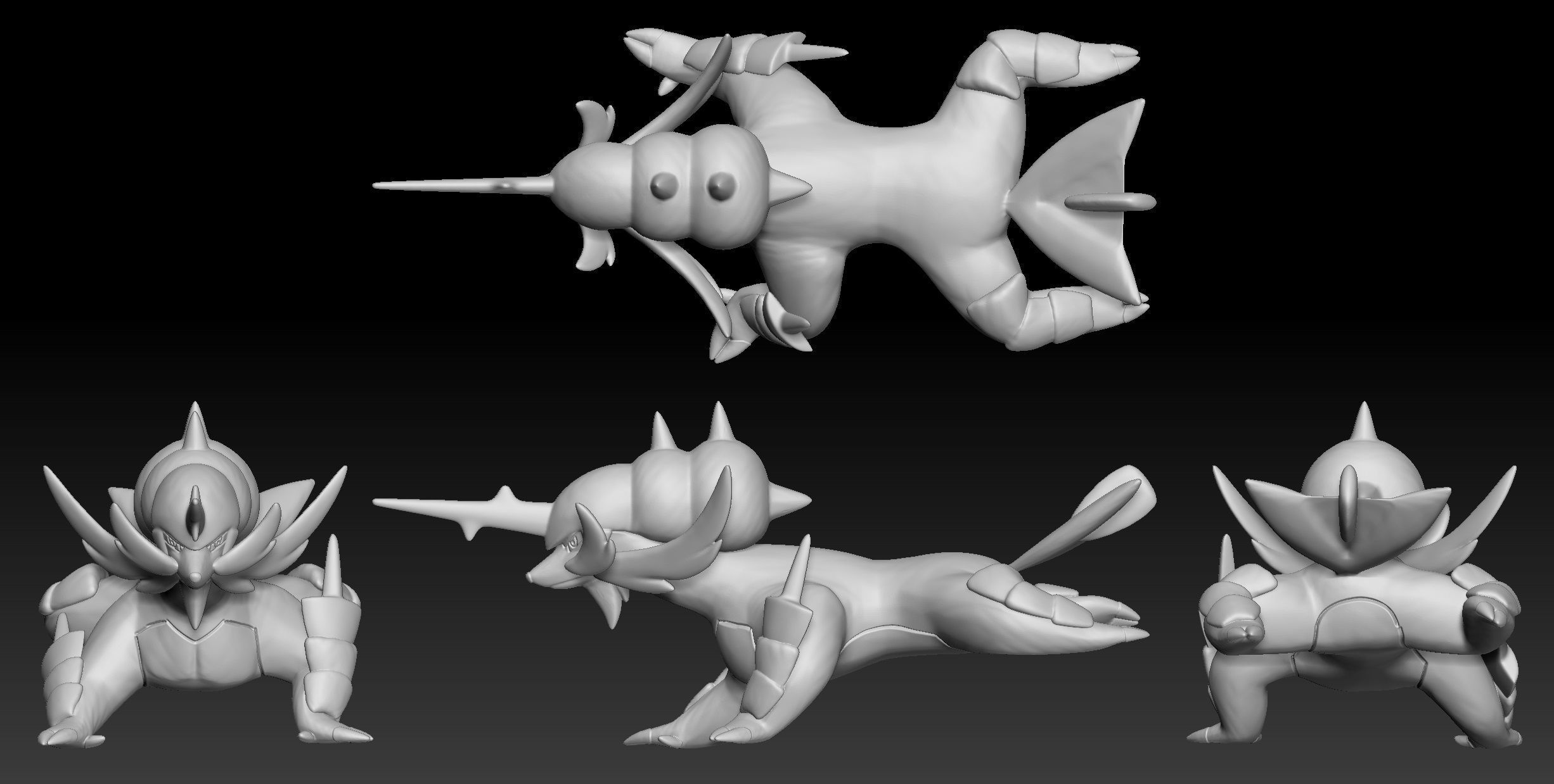 Pokemon Oshawott Dewott Samurott 3D print model_3