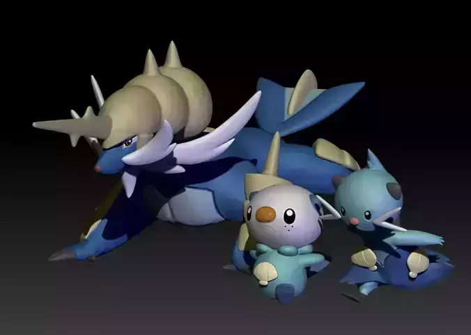 Pokemon Oshawott Dewott Samurott