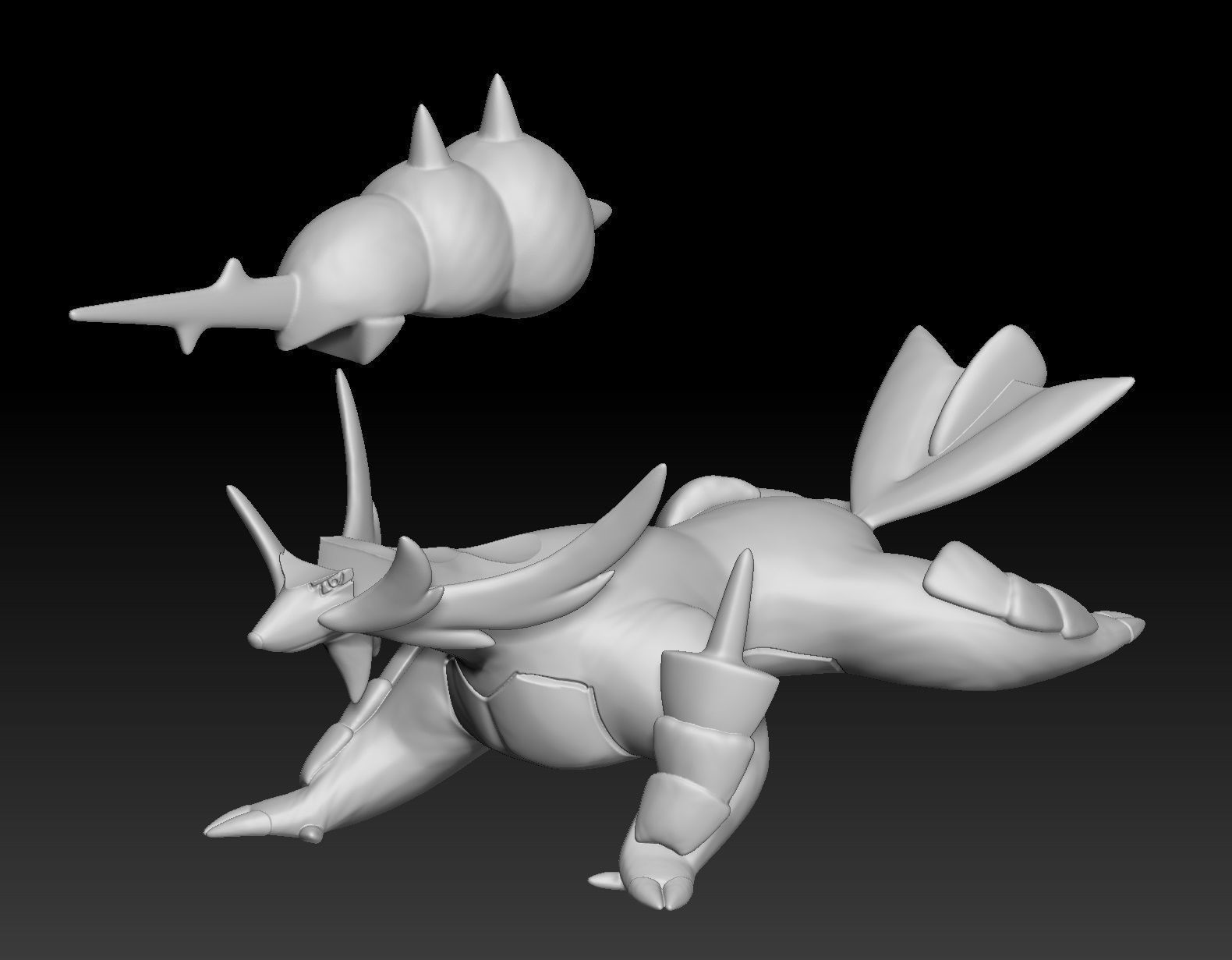 Pokemon Oshawott Dewott Samurott 3D print model_4