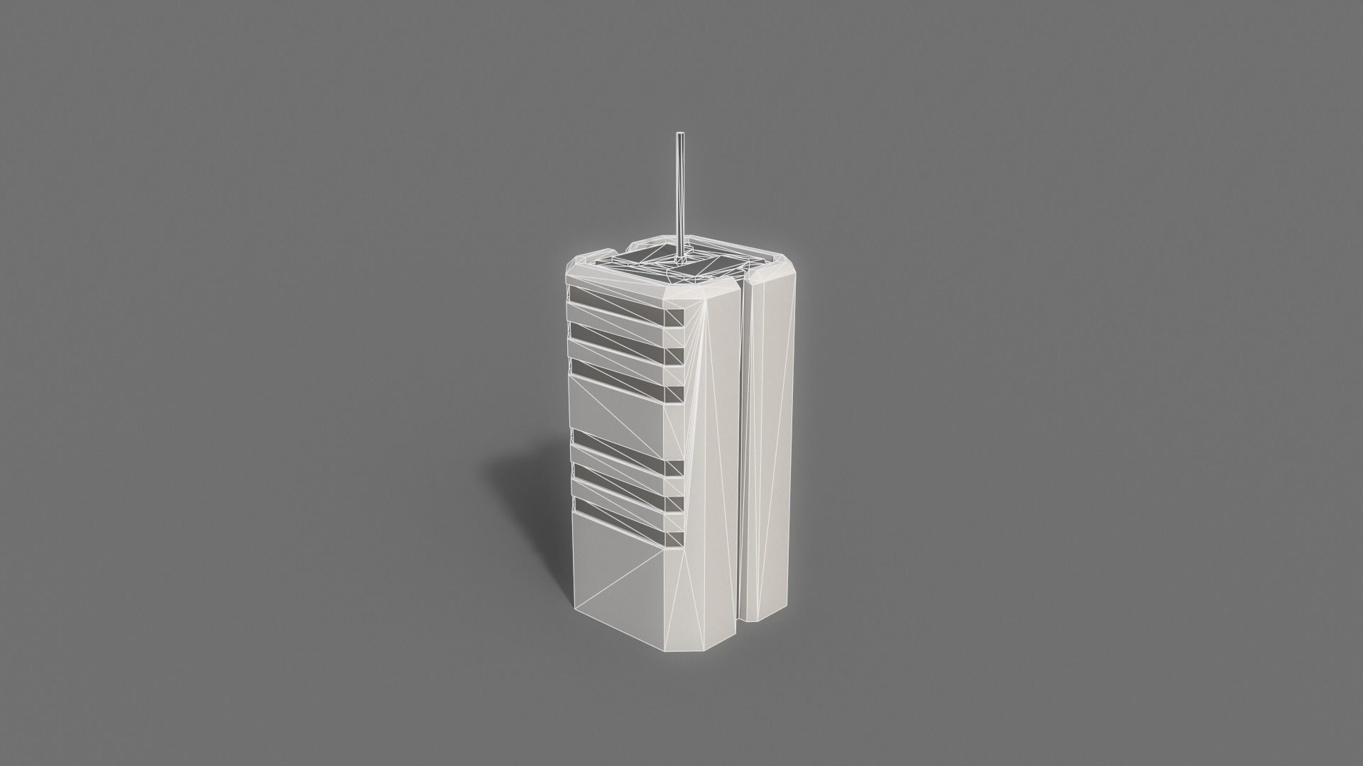 PBR Sci-Fi Building A21 Low-poly 3D model_10