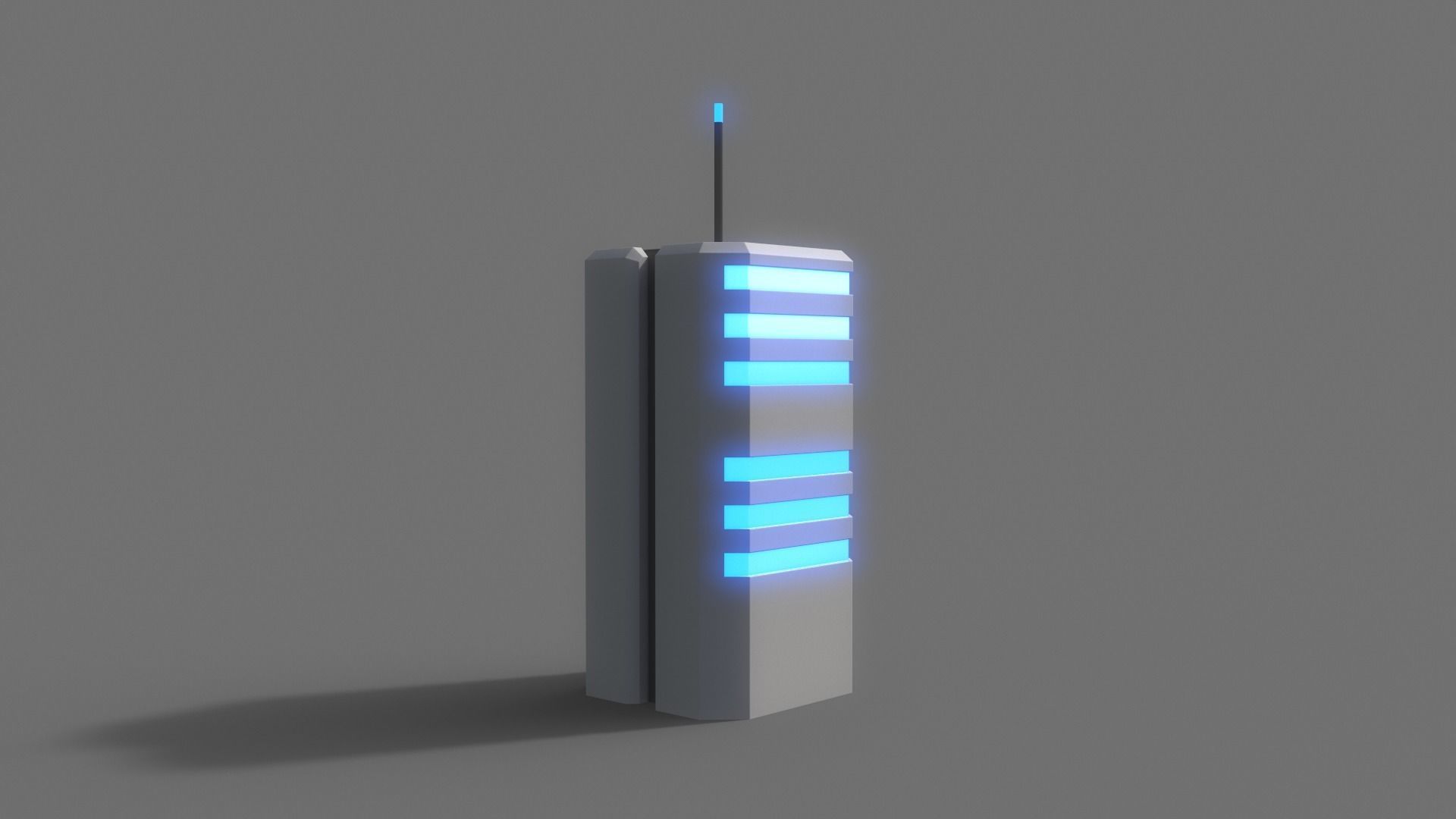 PBR Sci-Fi Building A21 Low-poly 3D model_5