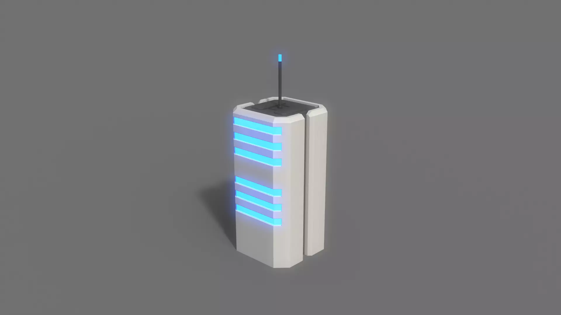PBR Sci-Fi Building V21 Low-poly 3D model