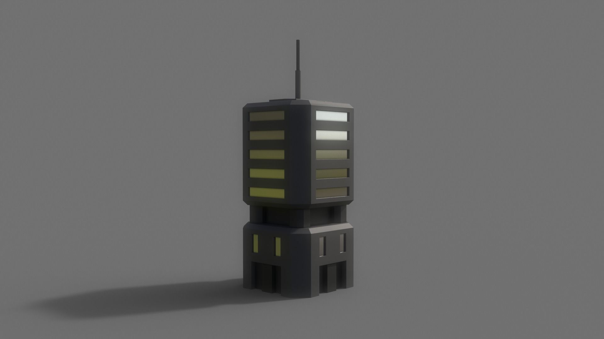 PBR Sci-Fi Building A22 Low-poly 3D model_8