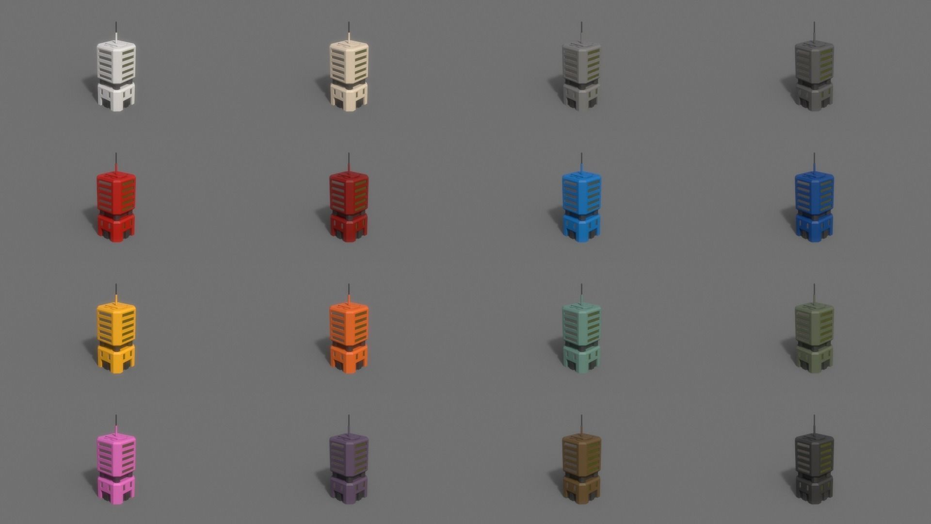 PBR Sci-Fi Building A22 Low-poly 3D model_2