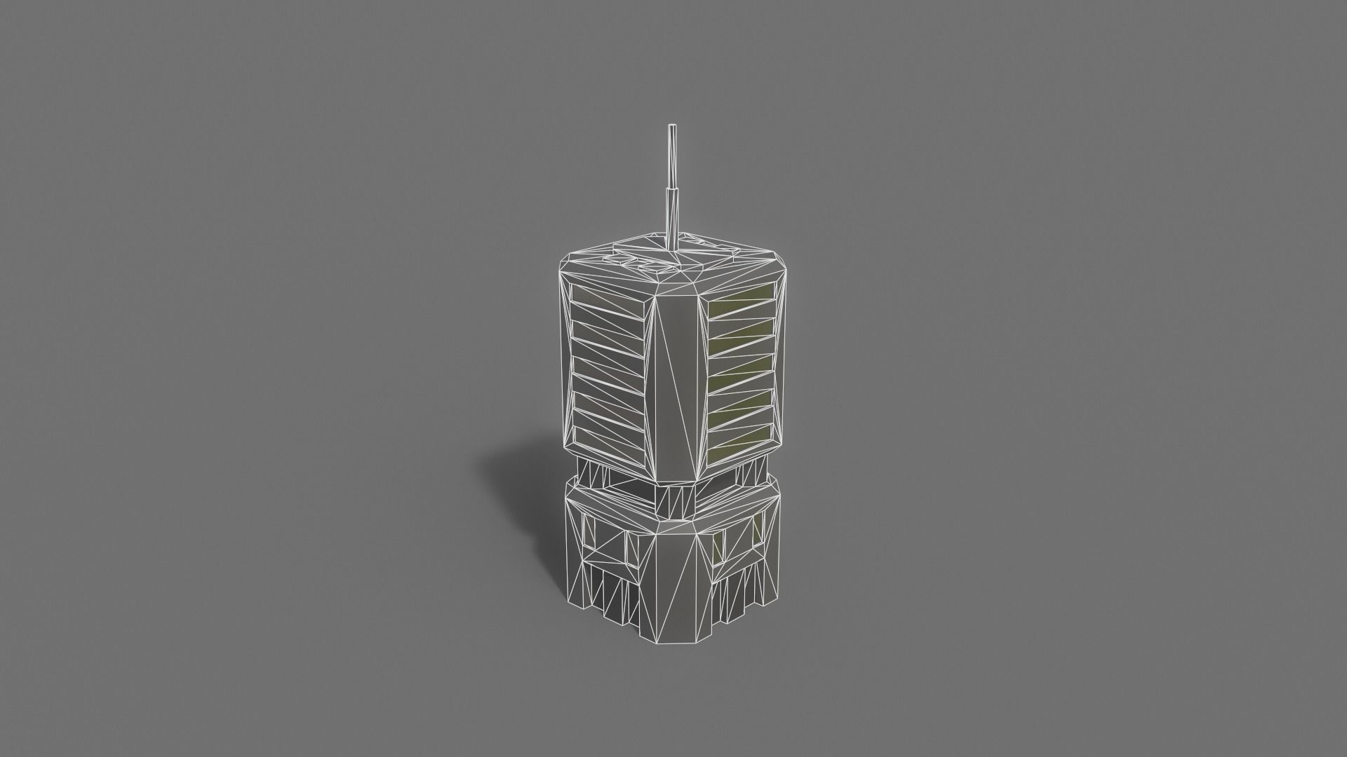 PBR Sci-Fi Building A22 Low-poly 3D model_10