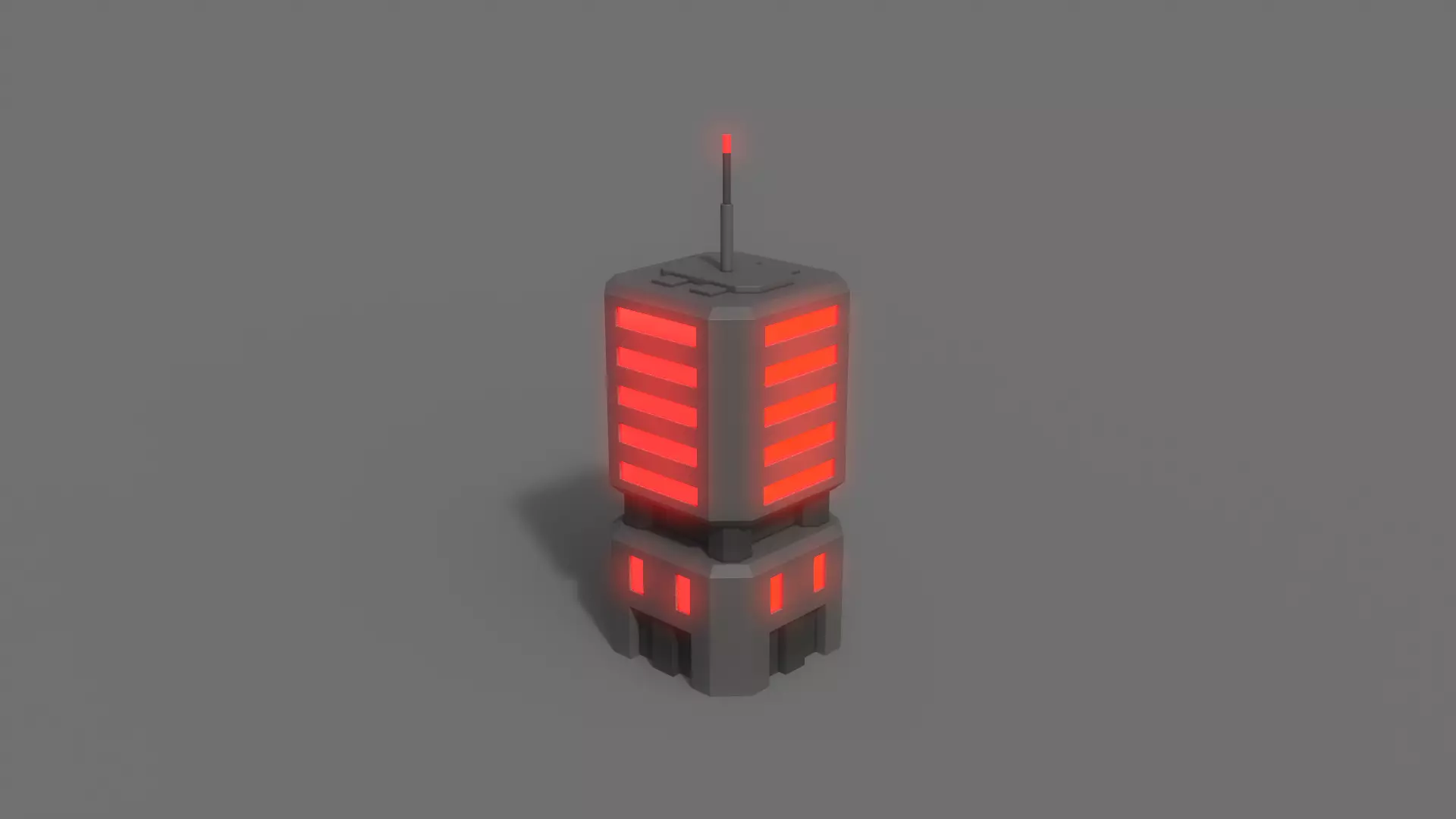 PBR Sci-Fi Building V22 Low-poly 3D model
