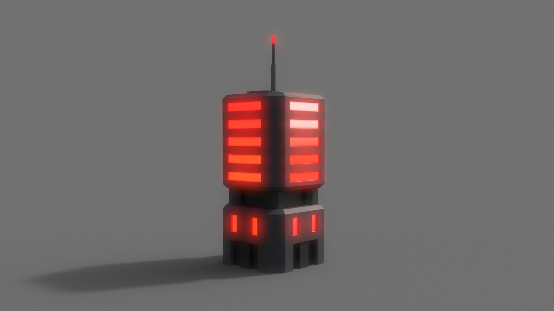 PBR Sci-Fi Building A22 Low-poly 3D model_5