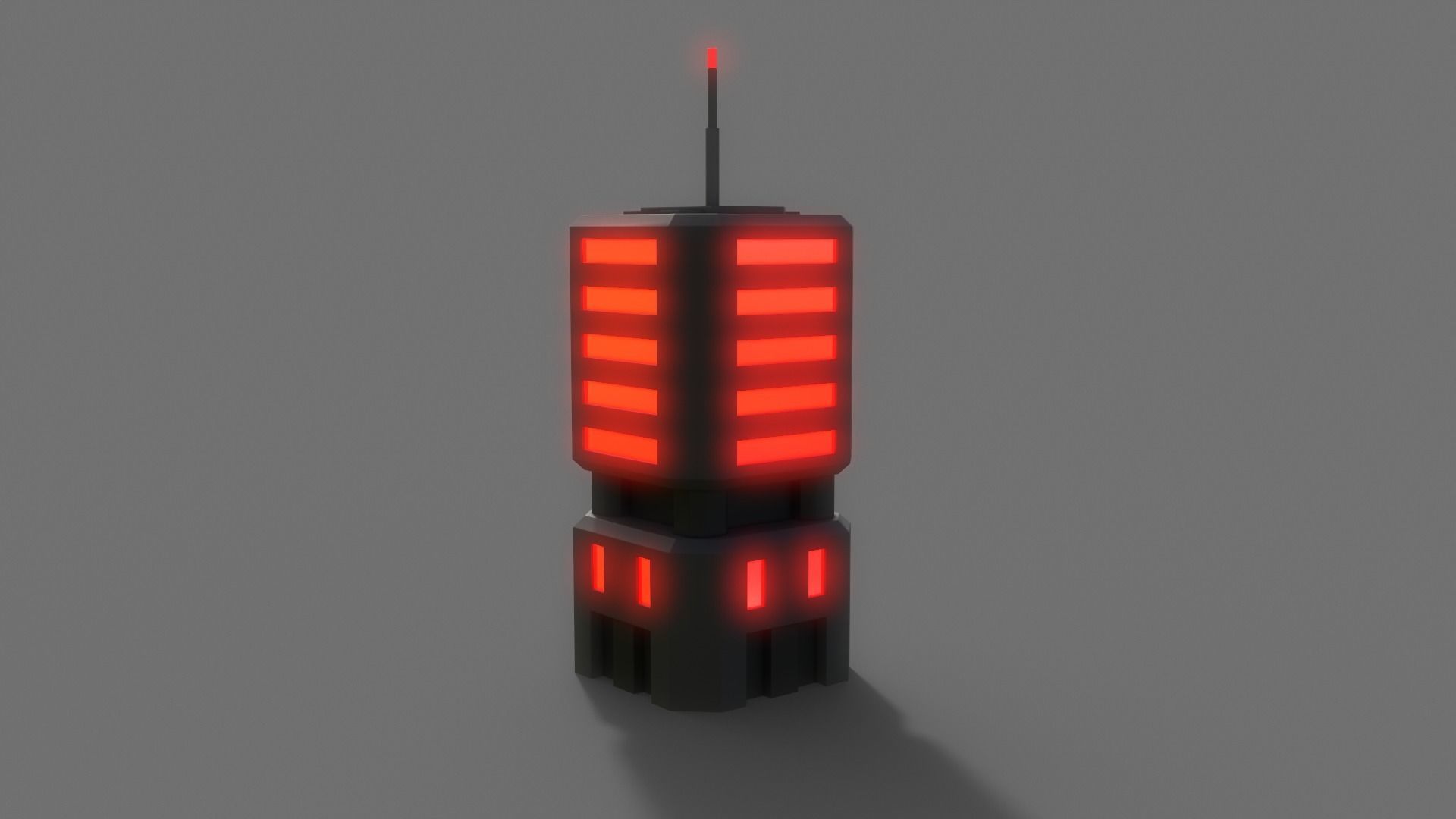 PBR Sci-Fi Building A22 Low-poly 3D model_6