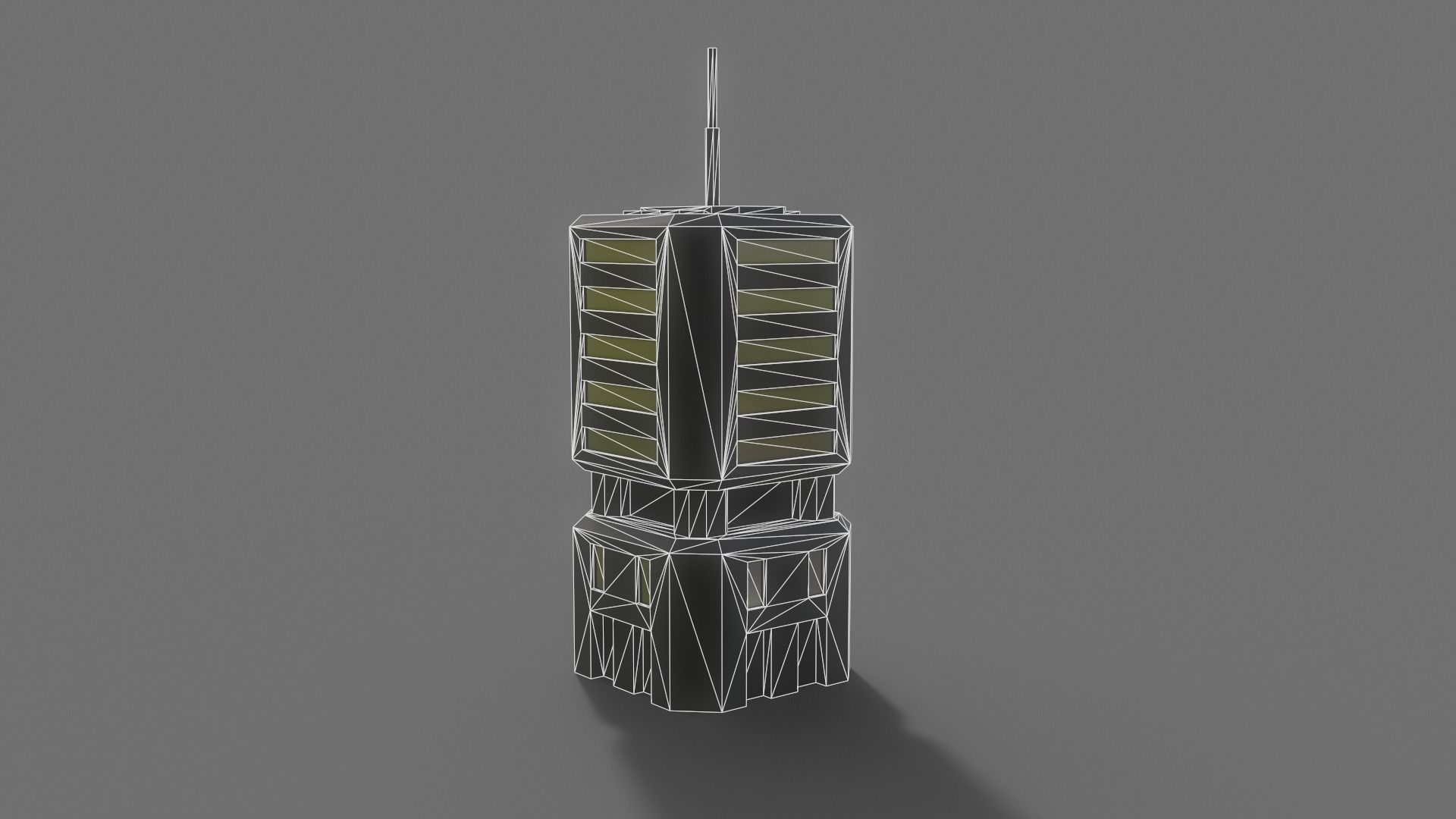 PBR Sci-Fi Building A22 Low-poly 3D model_12