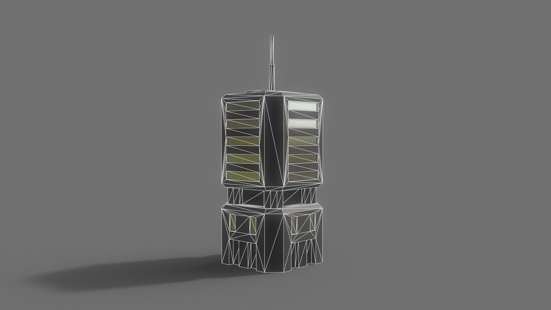 PBR Sci-Fi Building A22 Low-poly 3D model_11