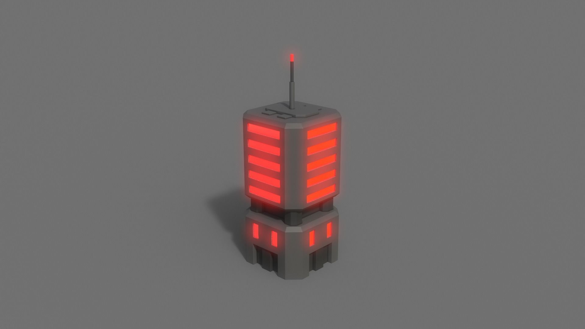 PBR Sci-Fi Building A22 Low-poly 3D model_4