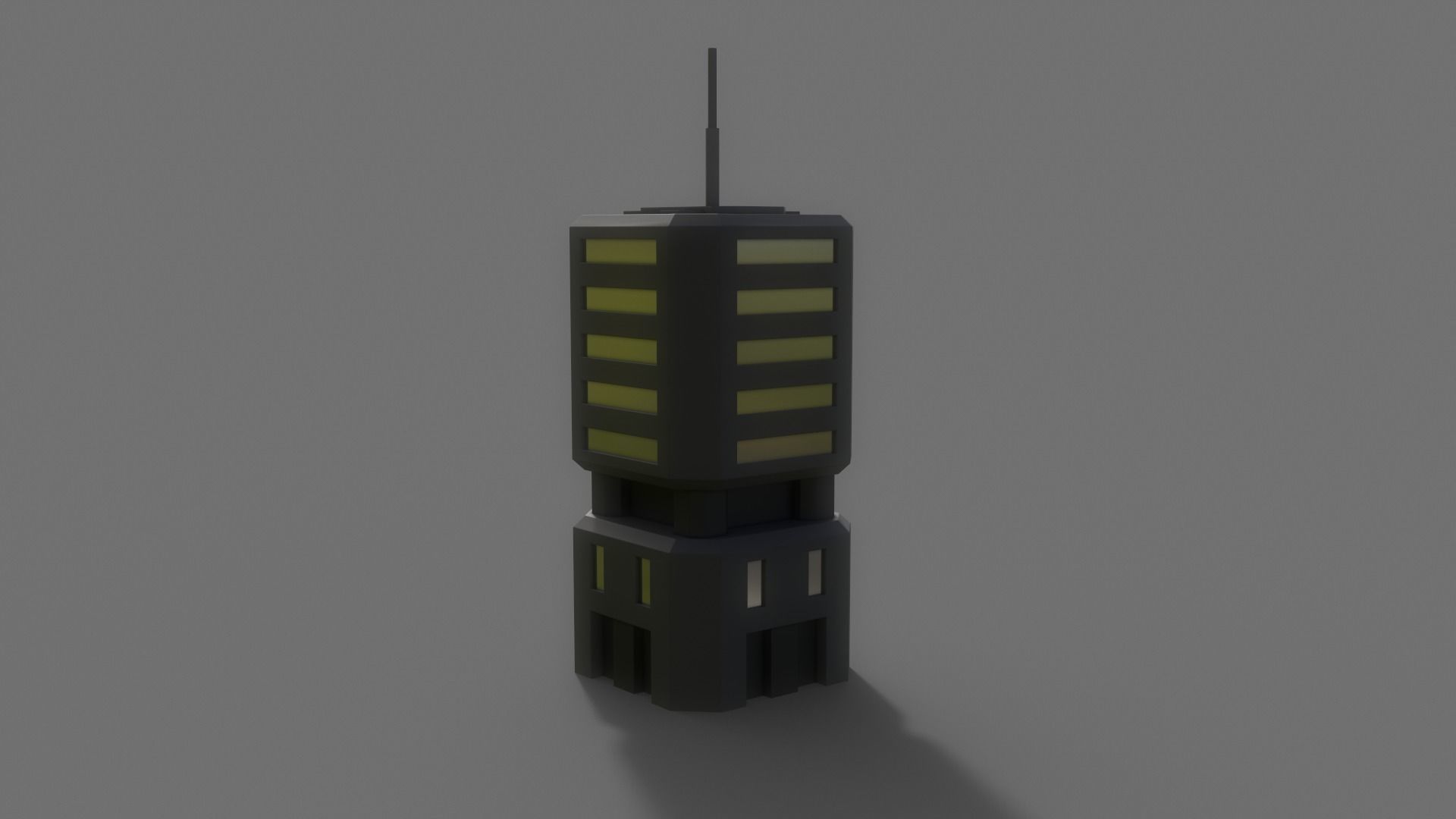 PBR Sci-Fi Building A22 Low-poly 3D model_9
