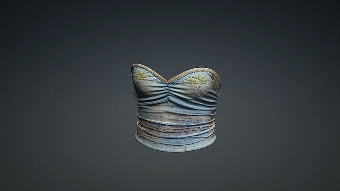 Female Boho Top PBR 4k Low-poly 3D model